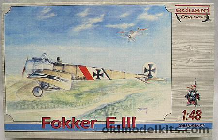 Eduard 1/48 Fokker E.III Eindecker - Austro-Hungarian May 1916 / Austro-Hungarian Navy Sept 1917 / LF.196 German Navy 1916 /  LF.70 German Navy / 105/15 Flown By Ernst Udet Western Front Spring 1916 - (E-III), 8002 plastic model kit